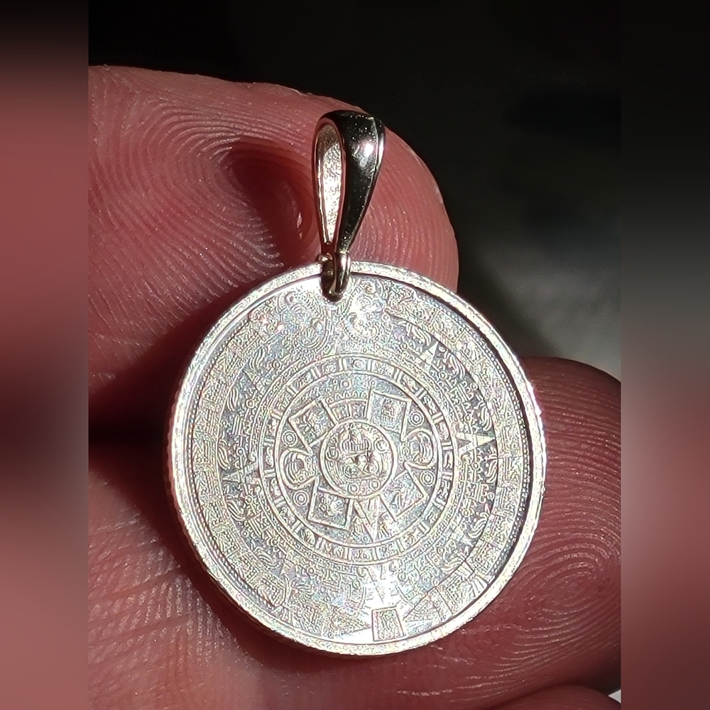 Aztec Calander 999 Solid Pure Genuine Silver Handmade Solid 925 Sterling Silver